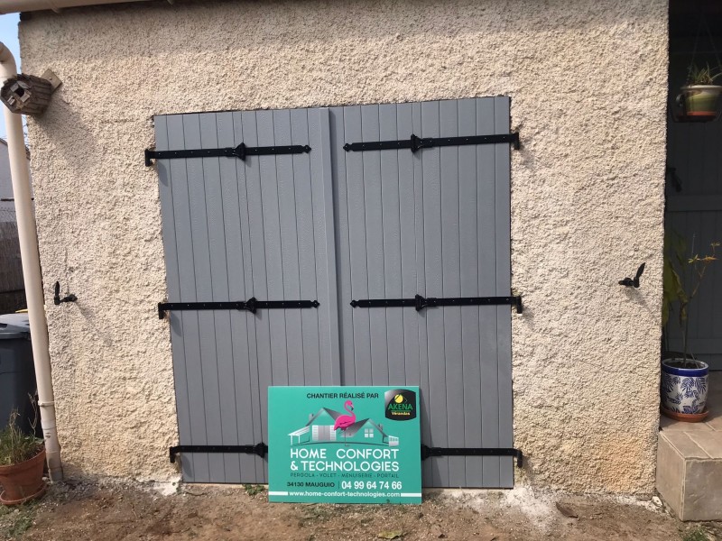 Installation de volets en composite près de Montpellier sur la commune de Mauguio dans l'Hérault